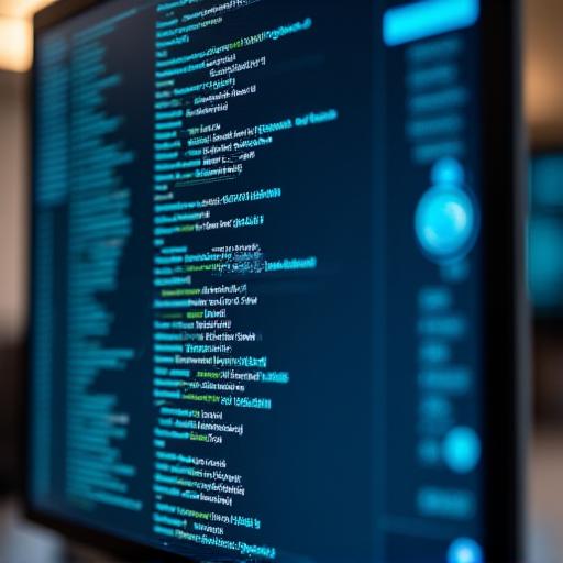 A computer screen showing lines of code and data graphs.